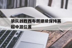 开云体育下载-狼队战胜西布朗继续保持英超中游位置()